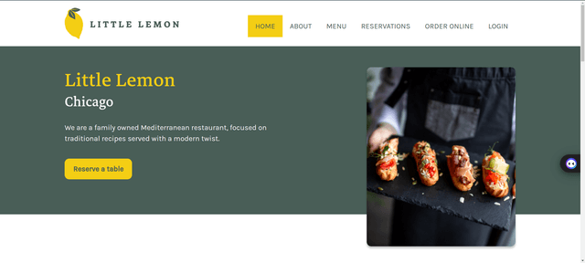 ReactJS | Resturant Website