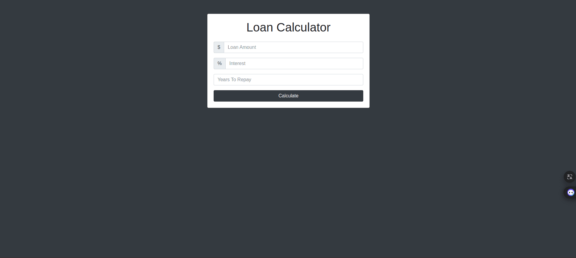 Simple Loan Calculator